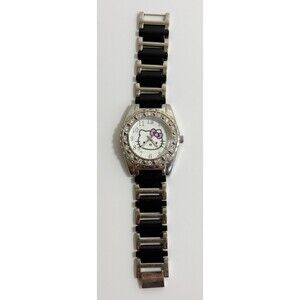 HELLO KITTY Rhinestone Stainless Steel Watch (NEEDS NEW BATTERY)